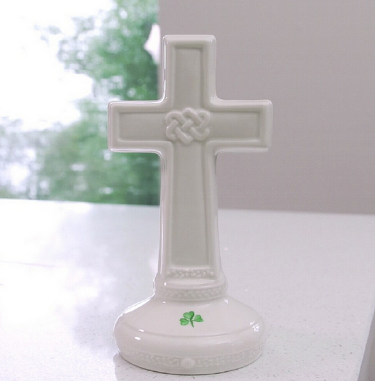 Belleek Celtic High Cross With Trinity Knot