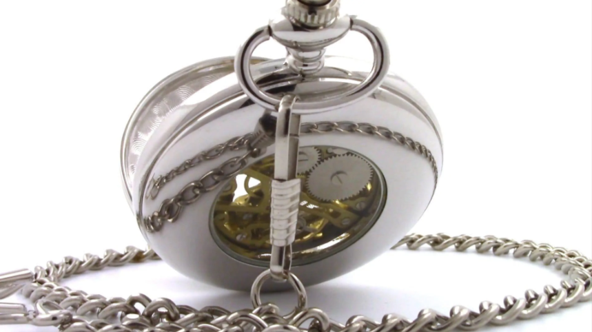 Mullingar Pewter Mechanical Pocket Watch Trinity Knot Border