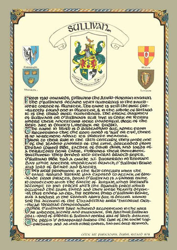 O'Leary Family Crest Parchment