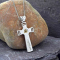 Sterling Silver & 18k Gold Trinity Faith Cross