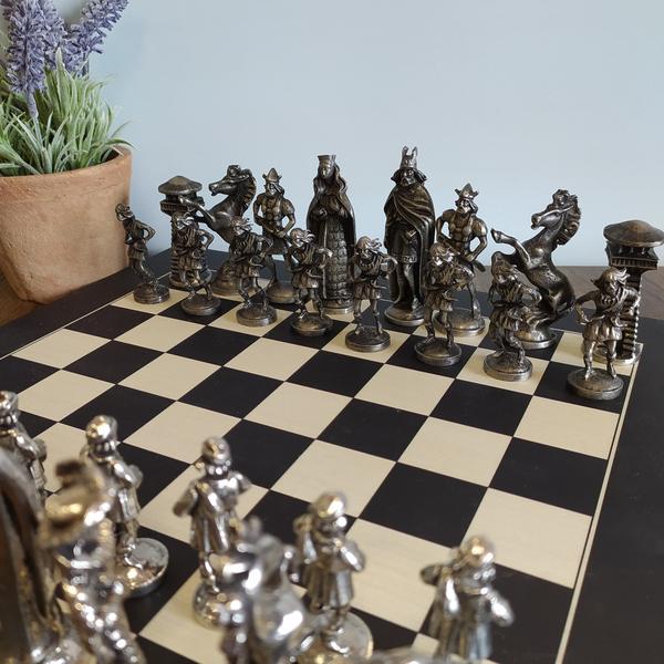 Mullingar Pewter Viking Chess Set