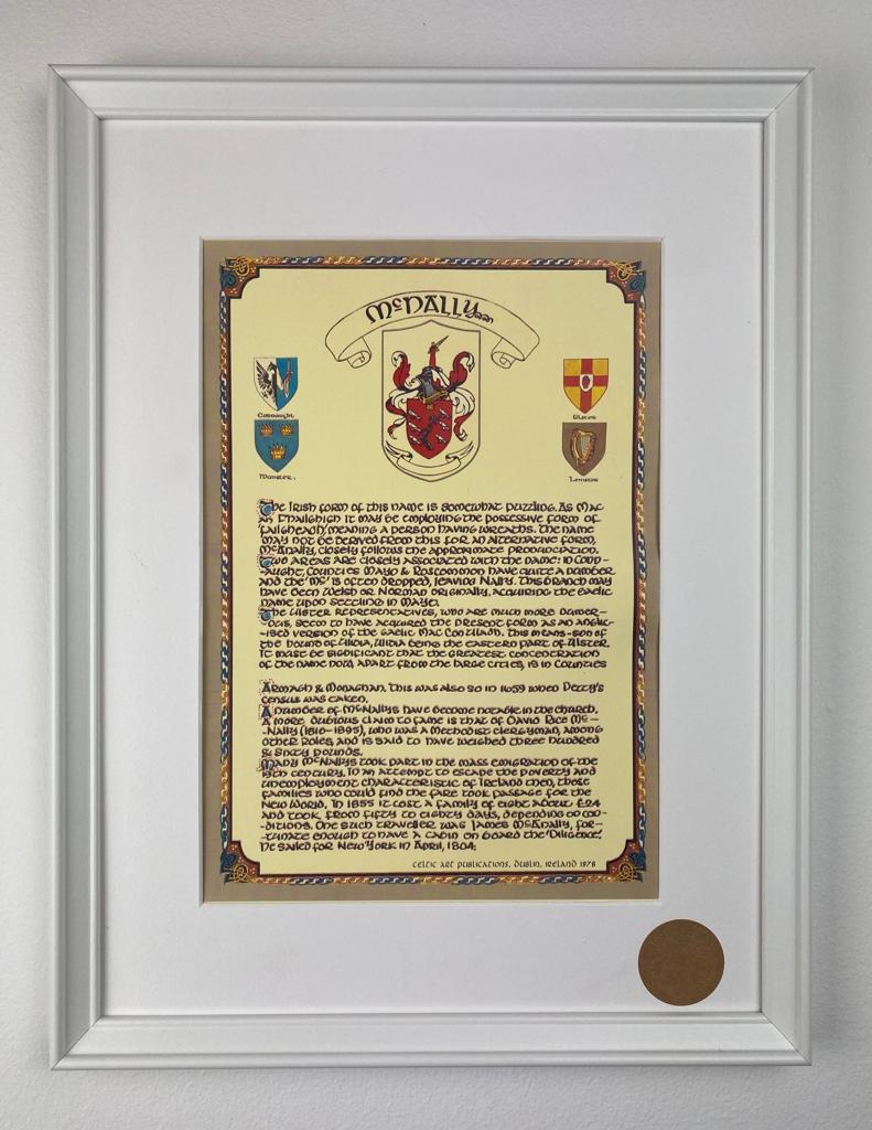 Hickey Family Crest Parchment