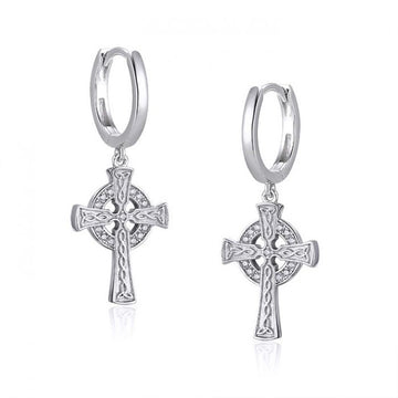 Sterling Silver Celtic Cross Earrings