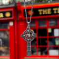 Silver Oxidized Celtic Cross Pendant