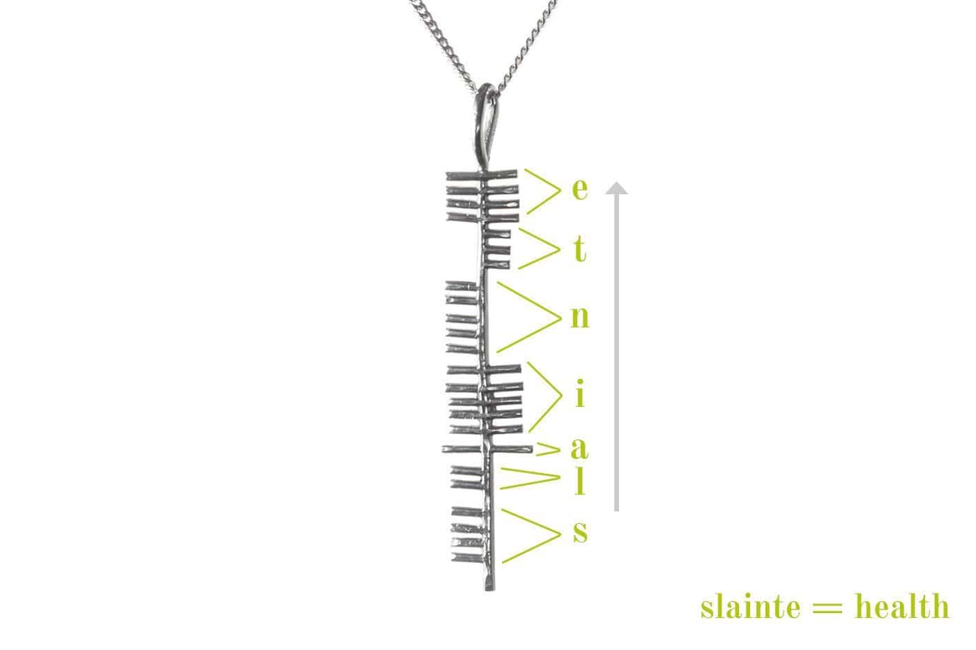 Silver Ogham 'Health' Pendant