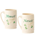 Belleek Classic Himself & Herself Shamrock Mug Set