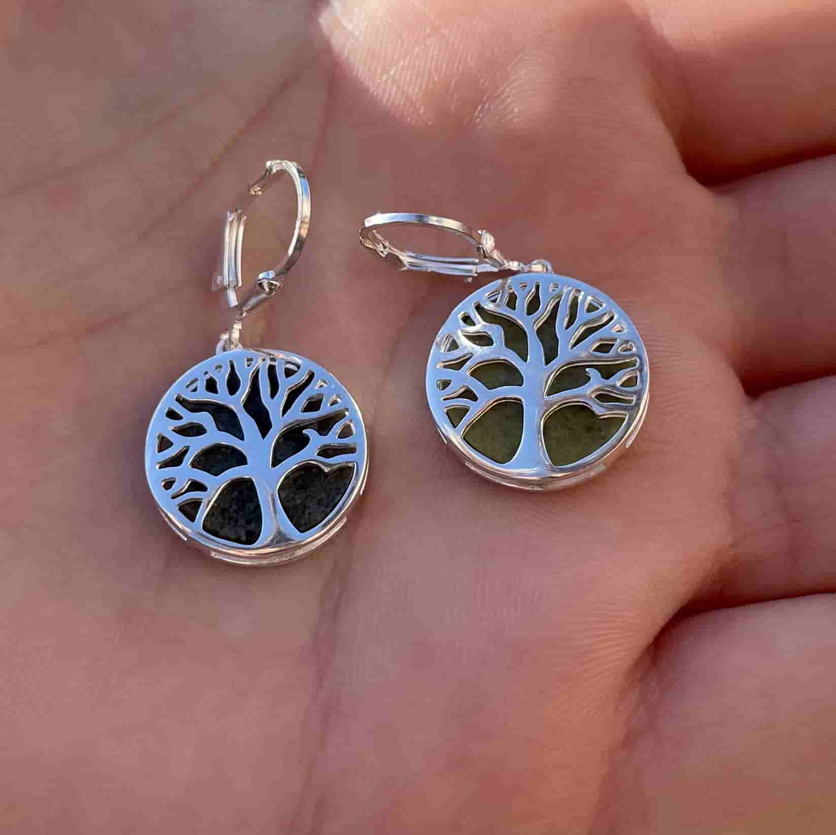 Tree of Life Connemara Marble Pendant and Earrings Set