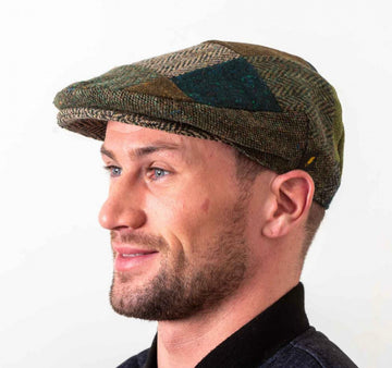 Tweed Green Tones Patch Cap