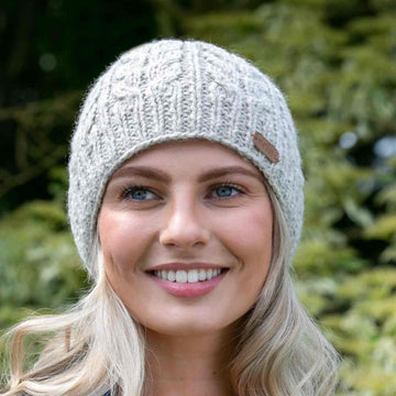 Oatmeal Aran Wool Hat