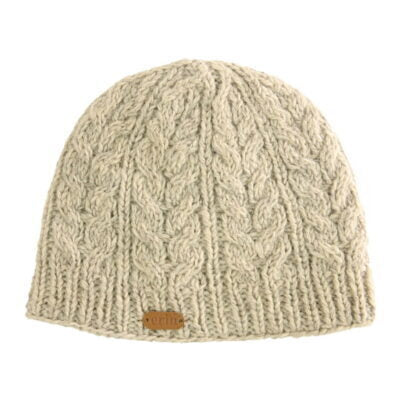 Oatmeal Aran Wool Hat