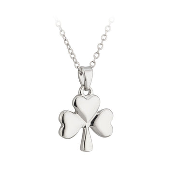 Silver Lucky Shamrock Necklace