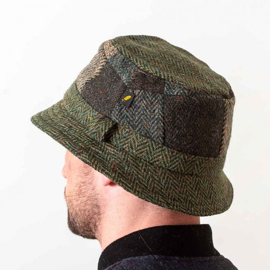 Patchwork Irish Walking Hat Green Tones